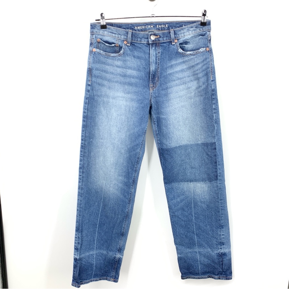 American Eagle Women Size 6 Jeans Ex Boyfriend Strigid Light Wash Pants Straight